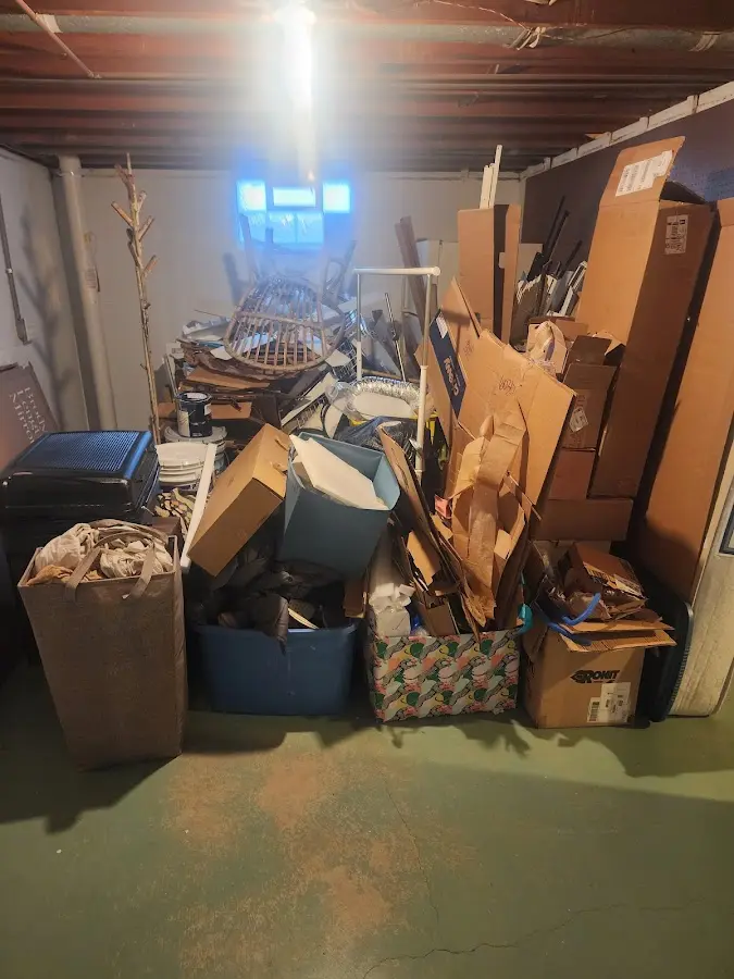 Roll-off dumpster container at job site for 20 Yard Dumpster Rental in Greenburgh